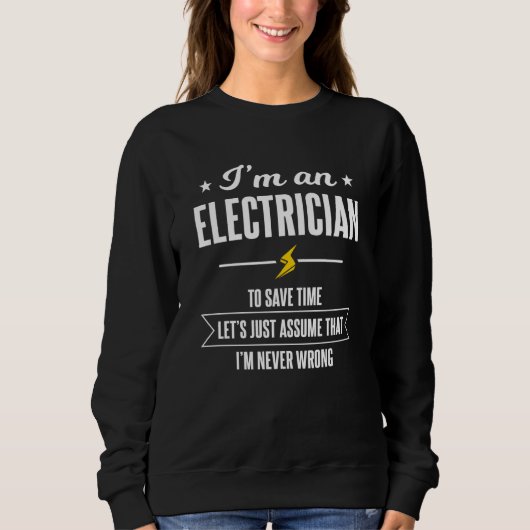 Sarcastic Electrician Sayings Trui (Voorkant)