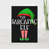 Sarcastic Elf Family Matching Group Christmas Prem Kaart (Voorkant)