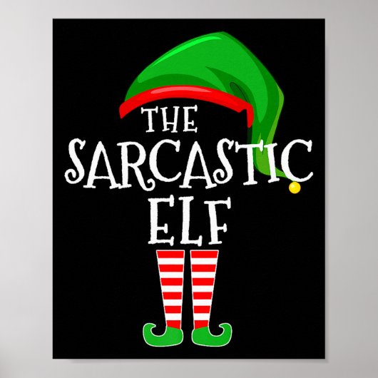 Sarcastic Elf Family Matching Group Christmas Prem Poster (Voorkant)