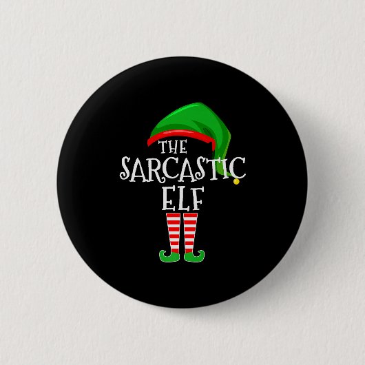 Sarcastic Elf Family Matching Group Christmas Prem Ronde Button 5,7 Cm (Voorkant)