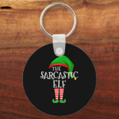 Sarcastic Elf Family Matching Group Christmas Prem Sleutelhanger (Voorkant)
