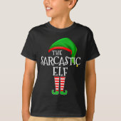 Sarcastic Elf Family Matching Group Christmas Prem T-shirt (Voorkant)