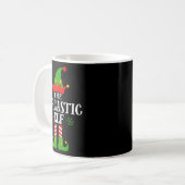 Sarcastic Elf Funny Matching Family Group Christma Koffiemok (Voorkant links)
