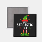 Sarcastic Elf Funny Matching Family Group Christma Magneet (Voorkant / Achterkant)