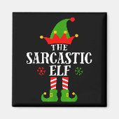Sarcastic Elf Funny Matching Family Group Christma Magneet (Voorkant)