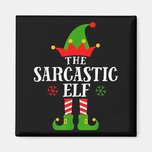 Sarcastic Elf Funny Matching Family Group Christma Magneet (Voorkant)