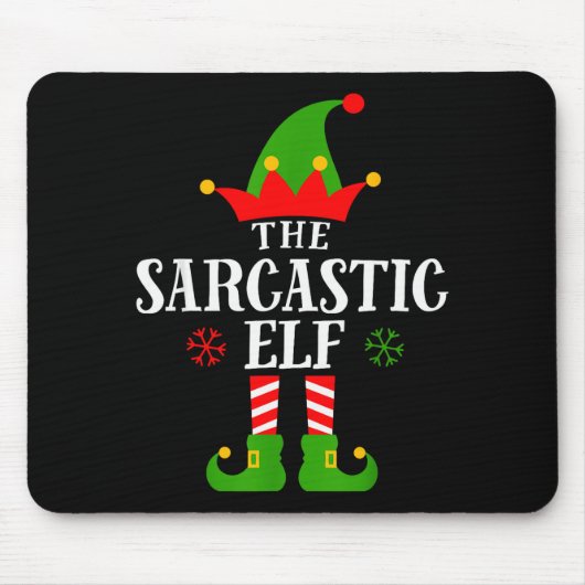 Sarcastic Elf Funny Matching Family Group Christma Muismat (Voorkant)