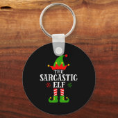 Sarcastic Elf Funny Matching Family Group Christma Sleutelhanger (Voorkant)