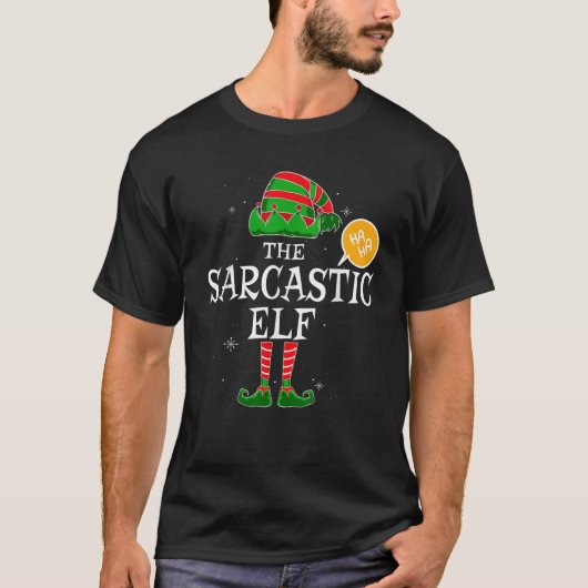Sarcastic Elf Group Matching Family Christmas Holi T-shirt (Voorkant)