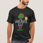 Sarcastic Elf Group Matching Family KerstHoli T-shirt (Voorkant)