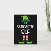Sarcastic Elf Xmas Matching Christmas For Family M Kaart (Voorkant)