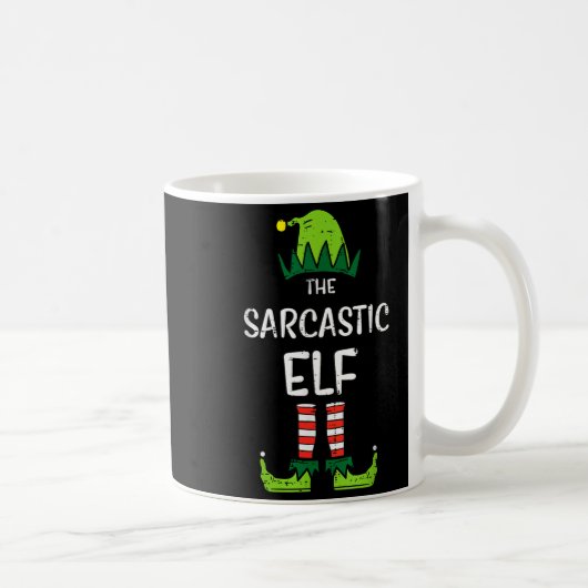 Sarcastic Elf Xmas Matching Christmas For Family M Koffiemok (Rechts)