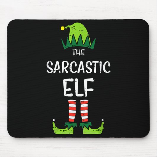 Sarcastic Elf Xmas Matching Christmas For Family M Muismat (Voorkant)