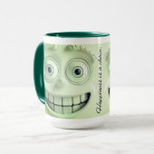 Sarcastic Face 3D Mok Wrap – Geluk is een Keuze (Voorkant links)