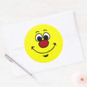 Sarcastic Face Grumpey Ronde Sticker (Envelop)