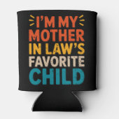 Sarcastic Family Humor Mother In Law Funny Parent Blikjeskoeler (Achterkant)