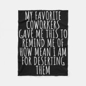 Sarcastic Farewell - Coworkers Leaving For New Job Fleece Deken (Voorkant)