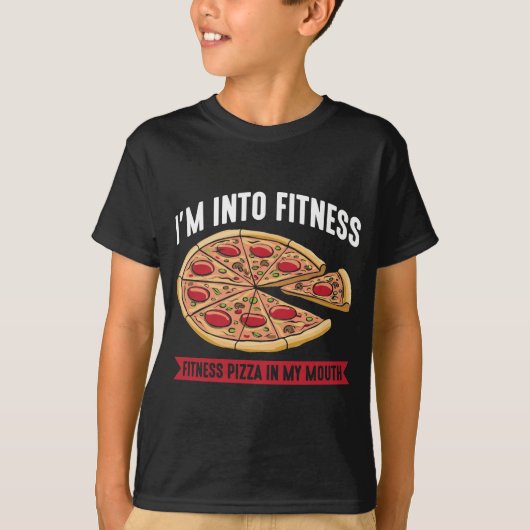Sarcastic Fitness Pizza Workout Gym Funny Foodie T-shirt (Voorkant)