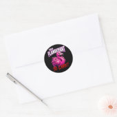 Sarcastic Flamingo Too Flamboyant To Care Ronde Sticker (Envelop)