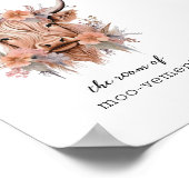 Sarcastic Floral Highland Koe Badkamer Wandkunst Poster (Hoek)