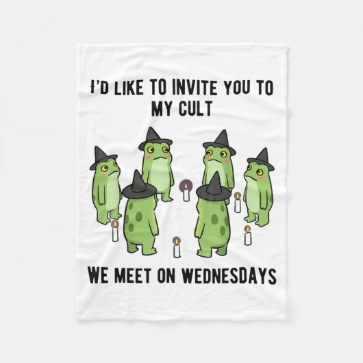 Sarcastic Frog Meme Funny Amphibian Cult Men And W Fleece Deken (Voorkant)