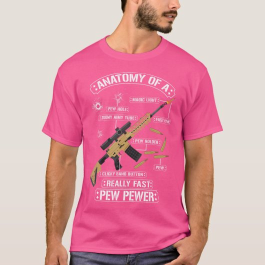 Sarcastic Funny Anatomy Of A Rifle Gun Gun Lovers T-shirt (Voorkant)