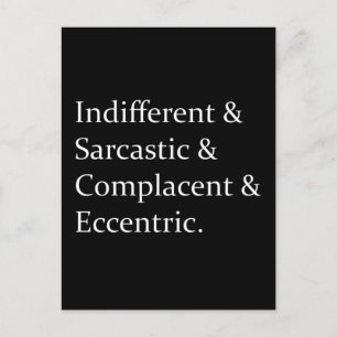 Sarcastic Funny List Design Briefkaart