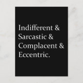 Sarcastic Funny List Design Briefkaart (Voorkant)