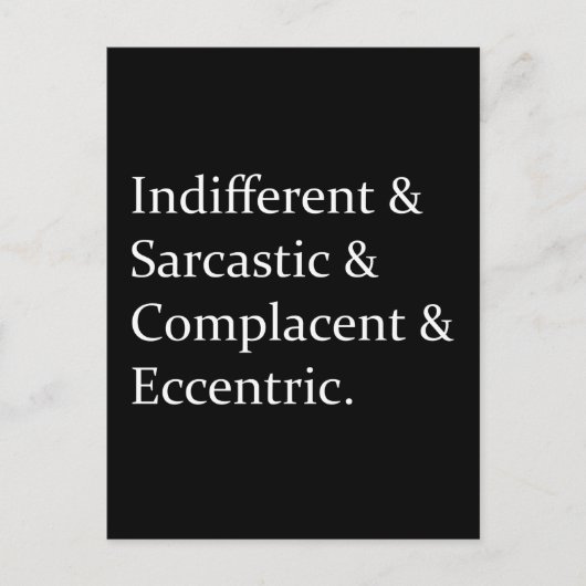 Sarcastic Funny List Design Briefkaart (Voorkant)