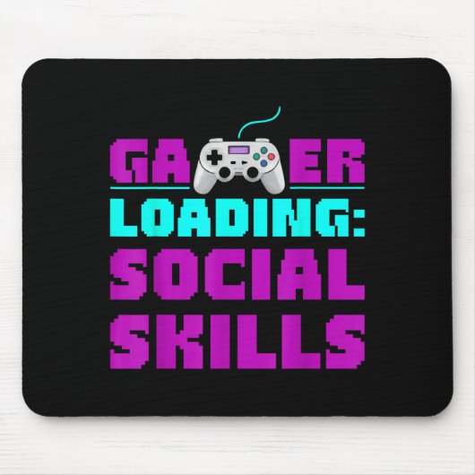 Sarcastic Gamer Loading Social Skills Funny Video  Muismat (Voorkant)