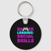 Sarcastic Gamer Loading Social Skills Funny Video  Sleutelhanger (Voorkant)
