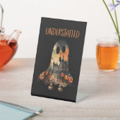 Sarcastic Ghost Halloween Humor Reclamebord Met Voetstuk (Insitu)