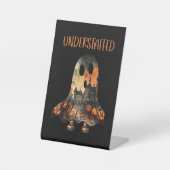 Sarcastic Ghost Halloween Humor Reclamebord Met Voetstuk (Voorkant)