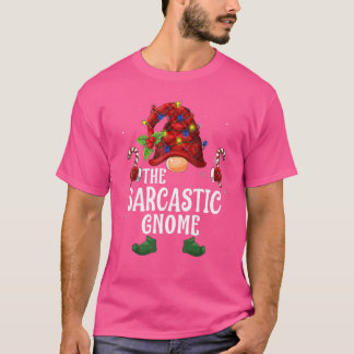 Sarcastic Gnome Buffalo Play Matching Family Chri T-shirt
