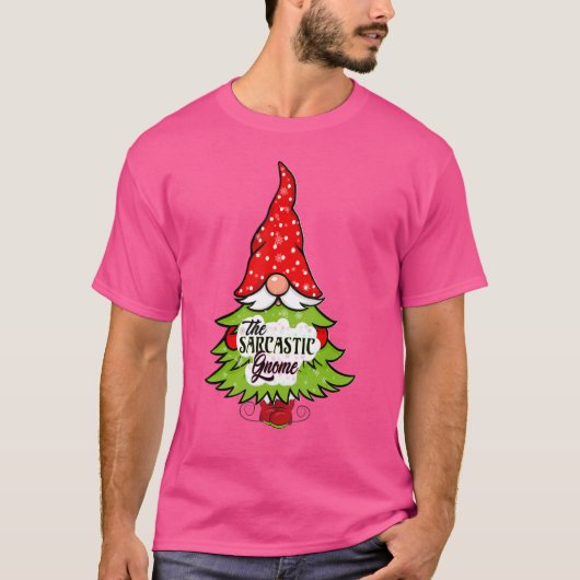 Sarcastic Gnome Buffalo Pset Matching Kerstmis P T-shirt (Voorkant)