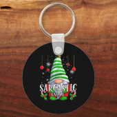 Sarcastic Gnome Christmas Pajamas Matching Family Sleutelhanger (Voorkant)