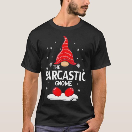 Sarcastic Gnome Family Matching Kerstmis Funny Gi T-shirt (Voorkant)