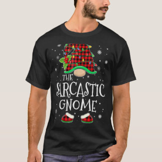 Sarcastic Gnome Red Pset Matching Family Christma T-shirt
