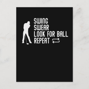 Sarcastic Golf Joke Golf Course Humor Golfing Briefkaart