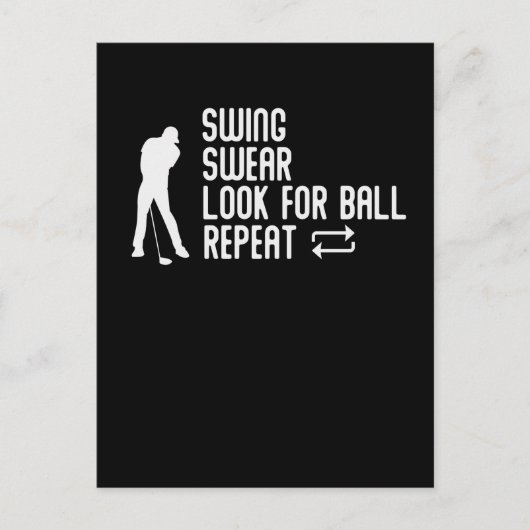 Sarcastic Golf Joke Golf Course Humor Golfing Briefkaart (Voorkant)