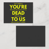 Sarcastic Goodbye , You are Dead to Us, Coworker Visitekaartje (Voorkant / Achterkant)