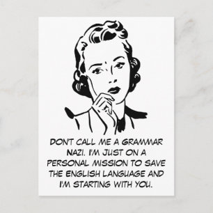 Sarcastic Grammar Nazi Briefkaart