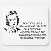 Sarcastic Grammar Nazi Muismat (Voorkant)