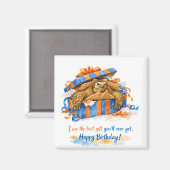 Sarcastic Happy Birthday Sulcata tortoise gift Magneet (Voorkant / Achterkant)