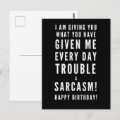 Sarcastic Happy Birthday wil beste vriend Briefkaart (Voorkant / Achterkant)