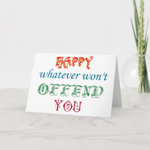 Sarcastic Holiday Card Feestdagen Kaart