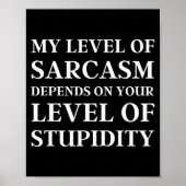 Sarcastic Humor, My Level Of Sarcasm, Funny Sarcas Poster (Voorkant)