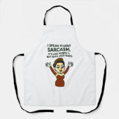 Sarcastic I Speak Fluent Sarcasm , Jazz hands Apro Schort (Voorkant)