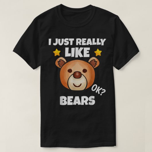 Sarcastic ik hou echt van Beren Addicate Meme Lov T-shirt (Design voorkant)