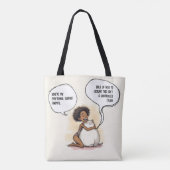 Sarcastic Introvert Emotional Support Cat Quote Tote Bag (Achterkant)